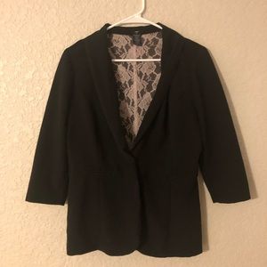 Black blazer - bow back